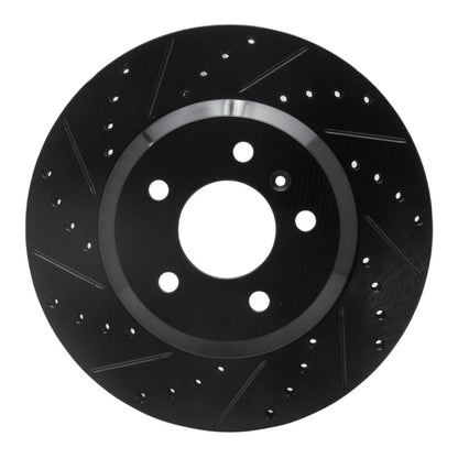 R1 Concepts R1 06-16 Buick Lucerne Front Left Drilled & Slotted Black Brake Rotor