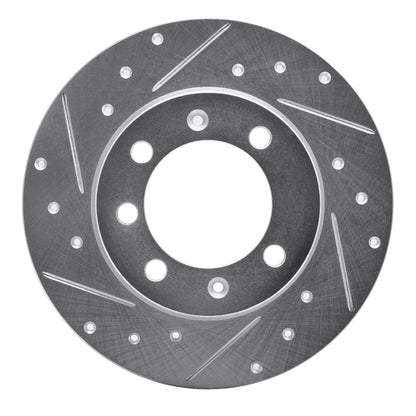 R1 Concepts R1 69-87 Saab 99 Rear Left Front Left Drilled & Slotted Silver Brake Rotor