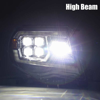AlphaRex 05-11 Toyota Tacoma NOVA LED Projector Headlights Plank Style Alpha Black w/Actv Light/DRL