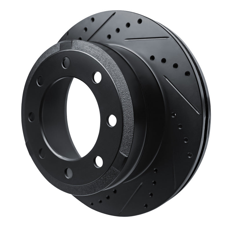 R1 Concepts R1 11-22 Ford F-250 4WD (Super Duty) Rear Left Drilled & Slotted Black Brake Rotor