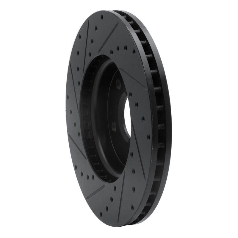 R1 Concepts R1 10-25 Buick Allure Front Right Drilled & Slotted Black Brake Rotor