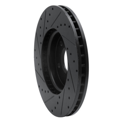 R1 Concepts R1 10-25 Buick Allure Front Right Drilled & Slotted Black Brake Rotor