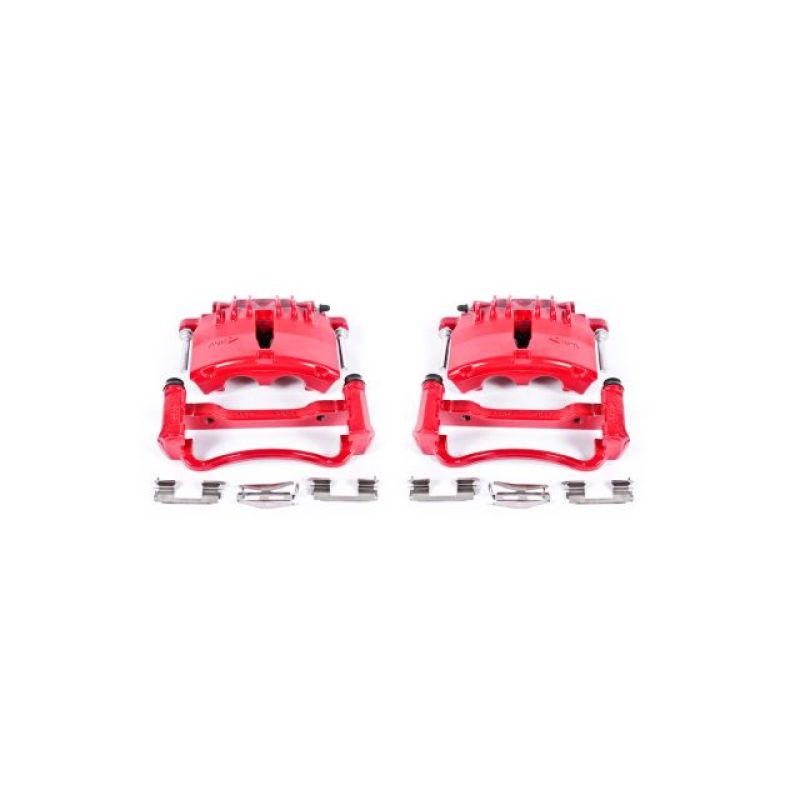 PowerStop Power Stop 99-02 Ford Mustang Front Red Calipers w/Brackets - Pair