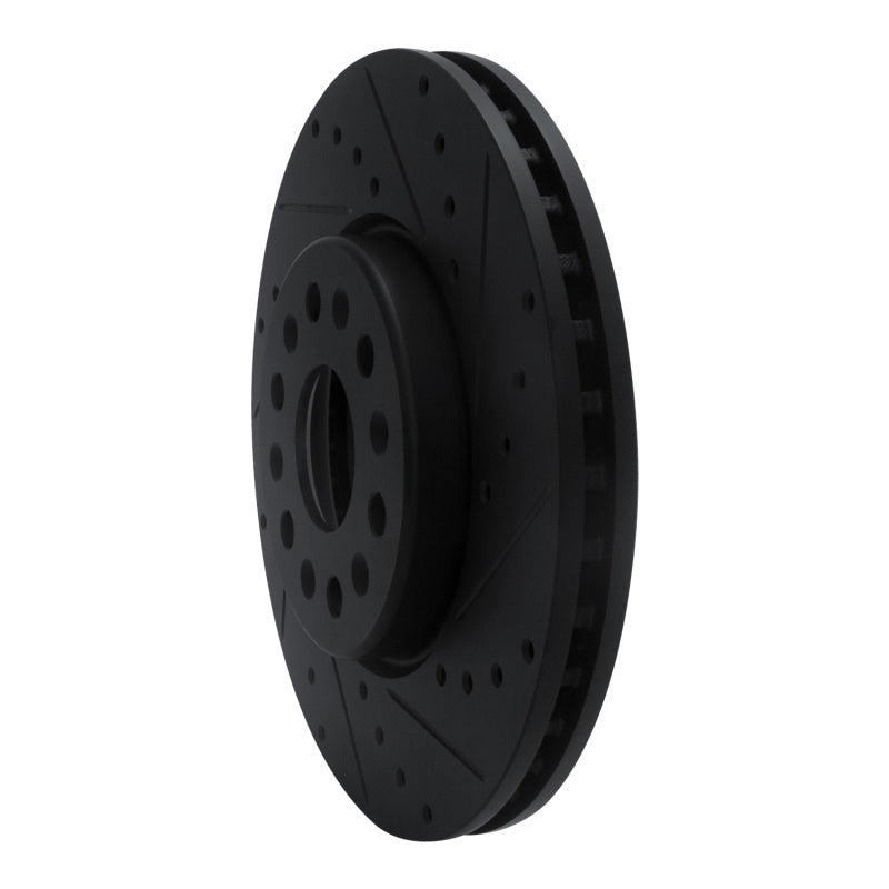 R1 Concepts R1 17-25 Buick Enclave Front Right Drilled & Slotted Black Brake Rotor