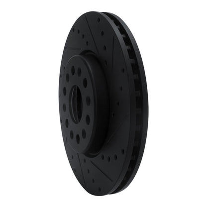 R1 Concepts R1 17-25 Buick Enclave Front Right Drilled & Slotted Black Brake Rotor