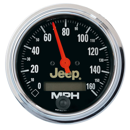 Autometer Jeep 3.375 In-Dash 0-160 MPH Electrical Speedometer Gauge - Programmable