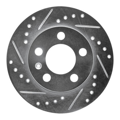 R1 Concepts R1 01-06 Audi TT Quattro Rear Left Drilled & Slotted Silver Brake Rotor