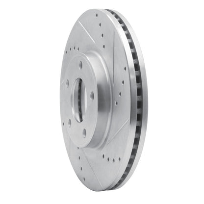 R1 Concepts R1 07-08 Ford Edge Front Right Drilled & Slotted Silver Brake Rotor