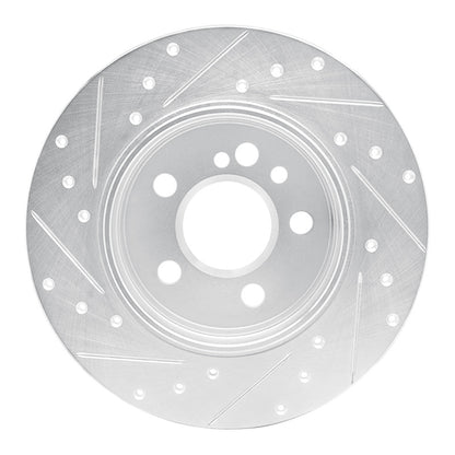 R1 Concepts R1 91-99 Mercedes-Benz S350 Rear Right Drilled & Slotted Silver Brake Rotor