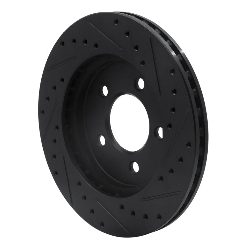 R1 Concepts R1 91-02 Chrysler Grand Voyager Front Left Drilled & Slotted Black Brake Rotor