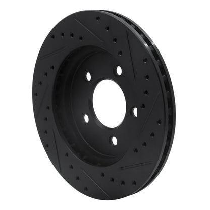 R1 Concepts R1 91-02 Chrysler Grand Voyager Front Left Drilled & Slotted Black Brake Rotor