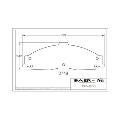 Baer Brakes Replacement Pads for Baer T4 Caliper