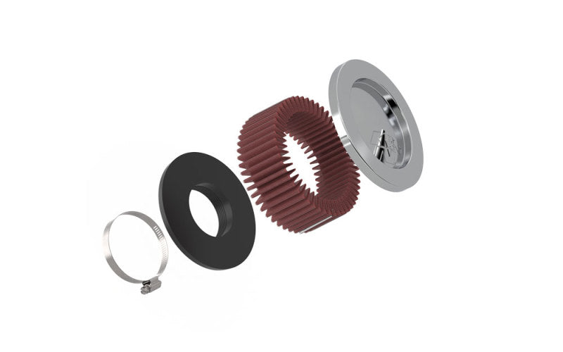 K&N Engineering K&N Universal Chrome Filter 2.438in Flange ID x 5.125in OD x 2in H