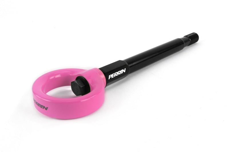 Perrin Performance PERRIN 08-14 Subaru WRX & STI / 08-11 Impreza / 05-09 Legacy Tow Hook Kit (Front) - Hyper Pink