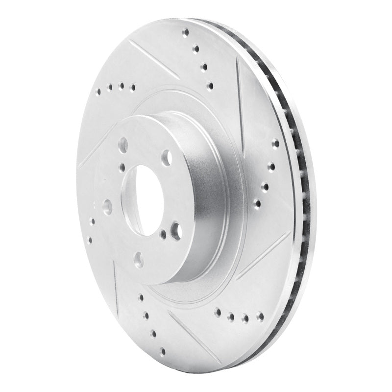 R1 Concepts R1 04-25 Scion FR-S Front Right Drilled & Slotted Silver Brake Rotor