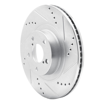 R1 Concepts R1 04-25 Scion FR-S Front Right Drilled & Slotted Silver Brake Rotor