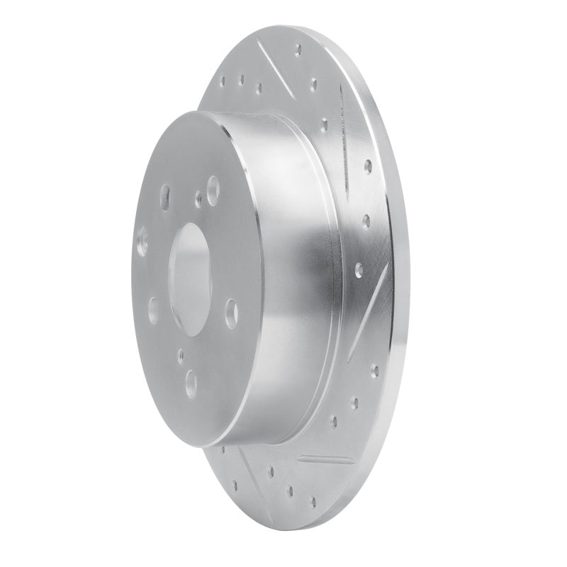 R1 Concepts R1 09-13 Pontiac Vibe Rear Right Drilled & Slotted Silver Brake Rotor