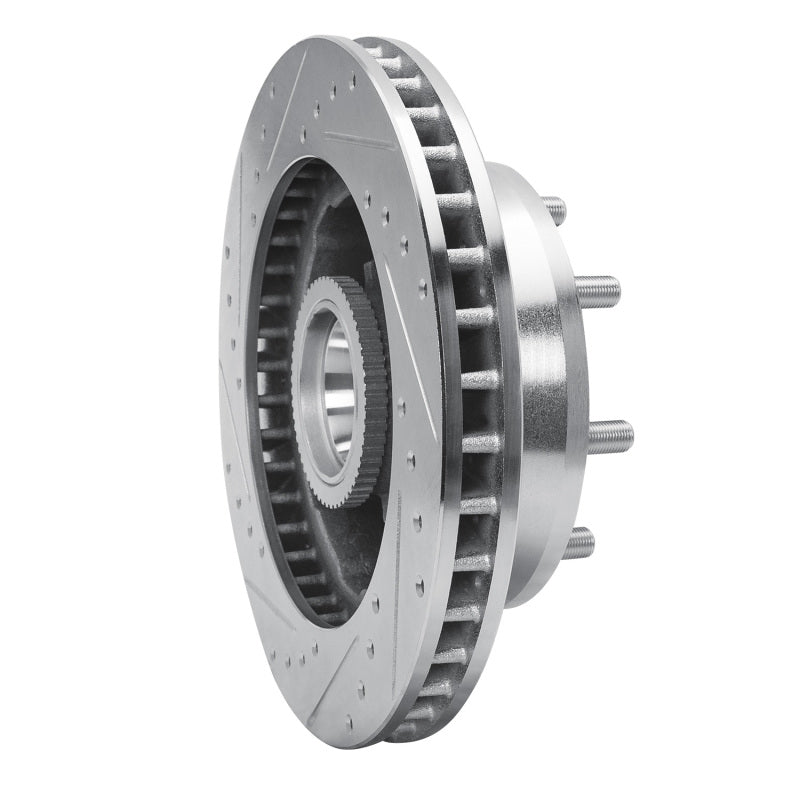 R1 Concepts R1 93-95 Chevrolet G30 Front Right Drilled & Slotted Silver Brake Rotor