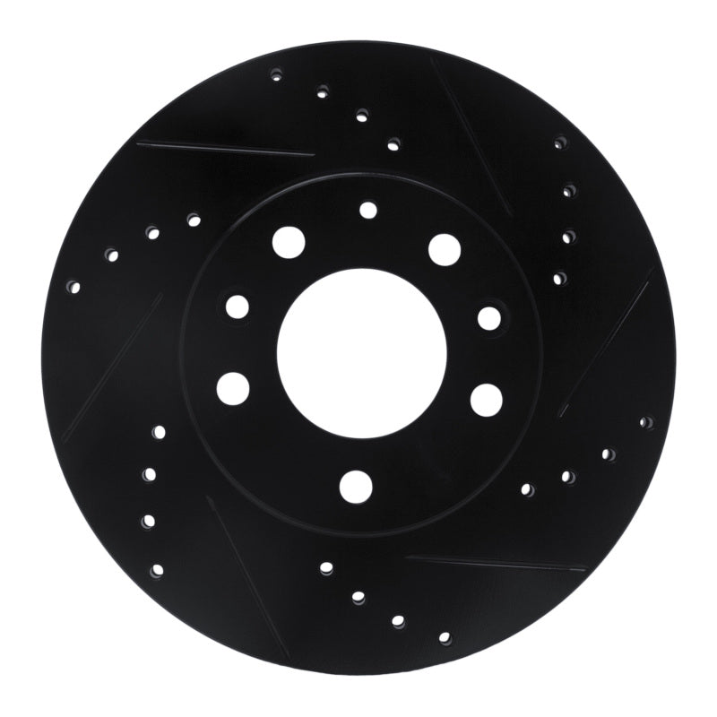R1 Concepts R1 03-05 Mazda 6 Front Right Drilled & Slotted Black Brake Rotor