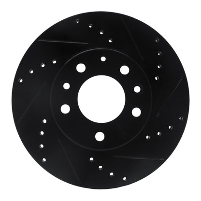 R1 Concepts R1 03-05 Mazda 6 Front Right Drilled & Slotted Black Brake Rotor
