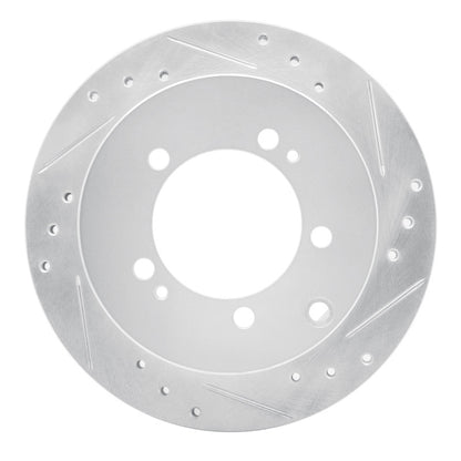 R1 Concepts R1 91-99 Dodge STEALTH Rear Right Drilled & Slotted Silver Brake Rotor