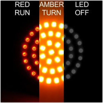 Letric Lighting Bullet Style Switchbacks Red/Amber