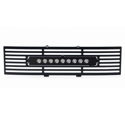 Putco 11-14 Ford F-150 - EcoBoost Bumper Grille Inserts - Black SS Bar and 10in Luminix Light Bar