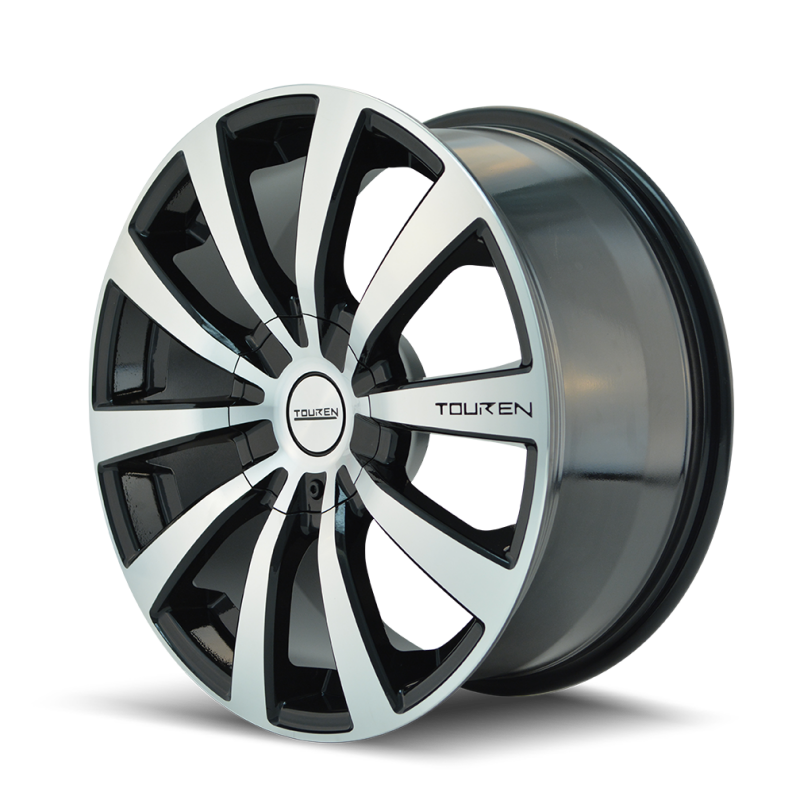 Touren 3130 TR3 17x7 / 5x112/120 BP / 40mm Offset / 72.62mm Hub Gloss Black Machined Wheel