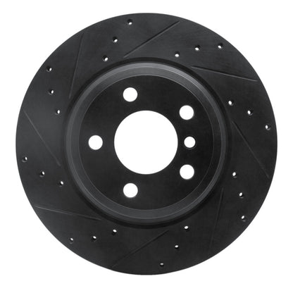 R1 Concepts R1 12-20 BMW 330I Rear Left Drilled & Slotted Black Brake Rotor