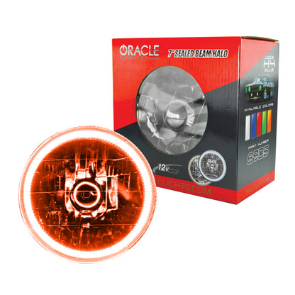 ORACLE Lighting Oracle Pre-Installed Lights 7 IN. Sealed Beam - Amber Halo