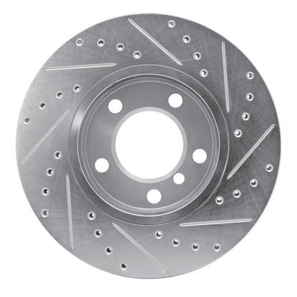 R1 Concepts R1 11-16 Mini Cooper Paceman Front Left Drilled & Slotted Silver Brake Rotor
