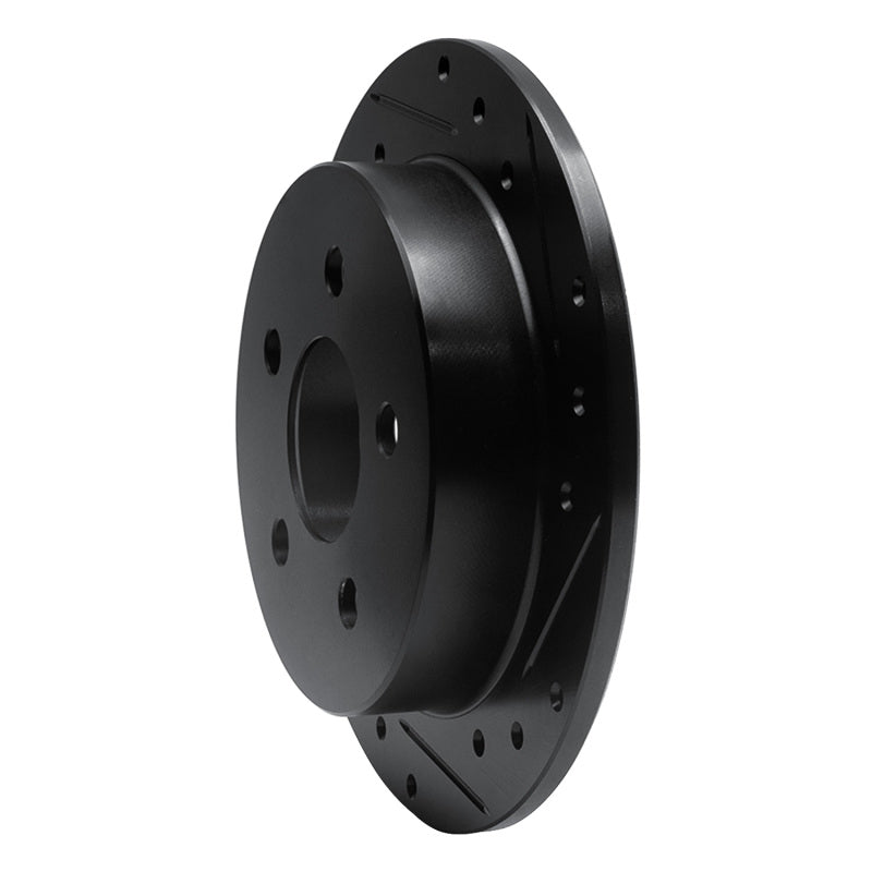 R1 Concepts R1 97-05 Buick Century Rear Right Drilled & Slotted Black Brake Rotor