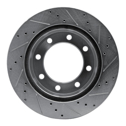 R1 Concepts R1 99-99 Ford F-350 Super Duty 4WD Front Left Drilled & Slotted Silver Brake Rotor
