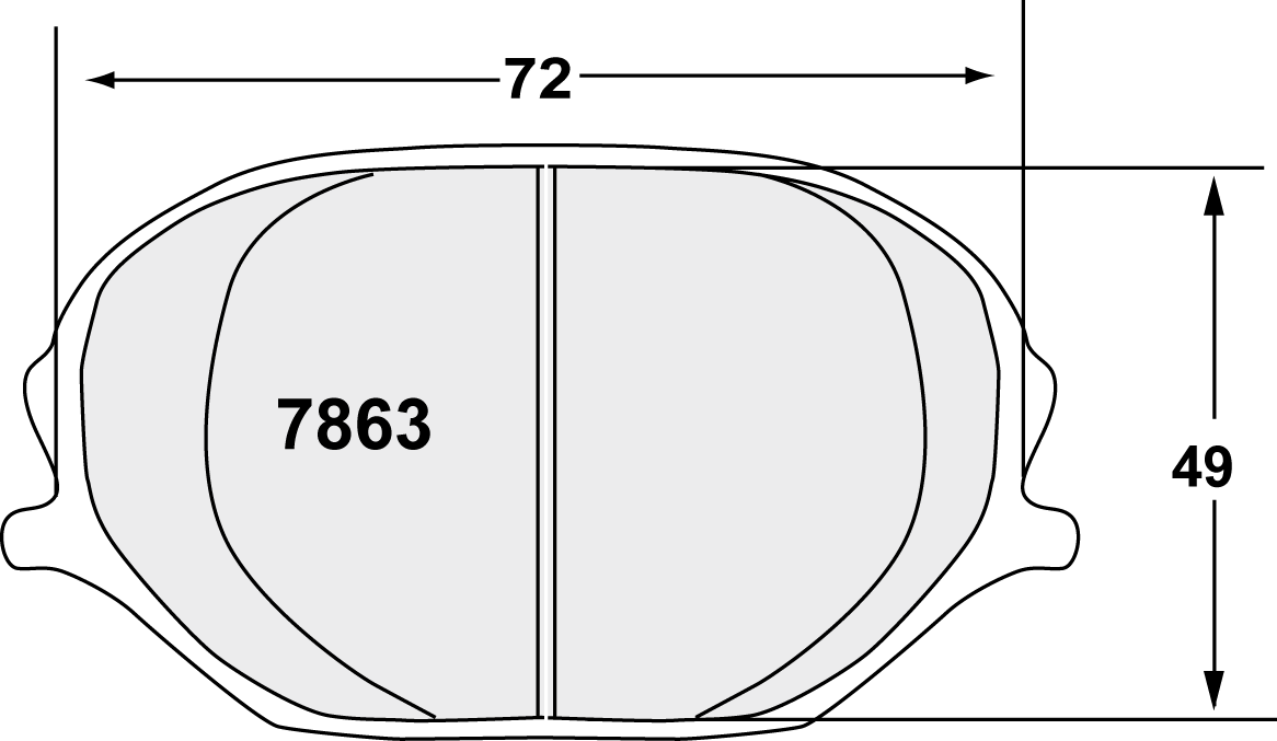 PFC 7863.11.16.44 BRAKE PADS 11CMPD 16MM ZR31 (48MM RADIAL DEPTH)