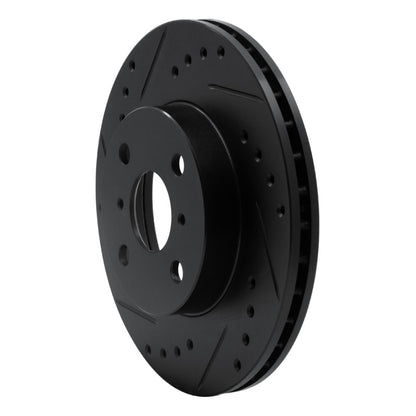 R1 Concepts R1 93-02 Chevrolet Prizm Front Left Drilled & Slotted Black Brake Rotor
