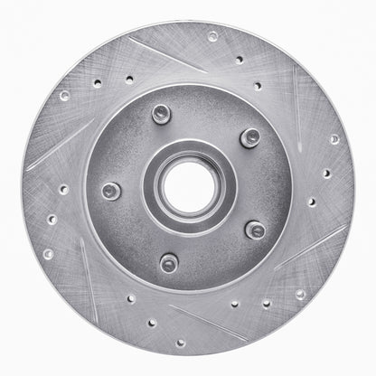 R1 Concepts R1 91-94 Ford Explorer Front Right Drilled & Slotted Silver Brake Rotor