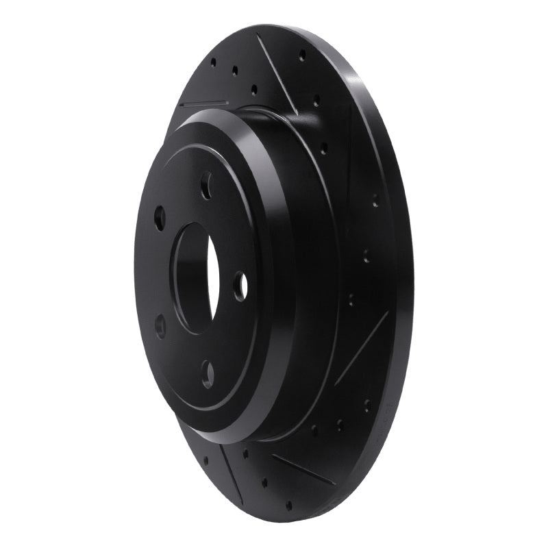 R1 Concepts R1 11-22 Dodge Durango Rear Right Drilled & Slotted Black Brake Rotor