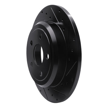 R1 Concepts R1 11-22 Dodge Durango Rear Right Drilled & Slotted Black Brake Rotor