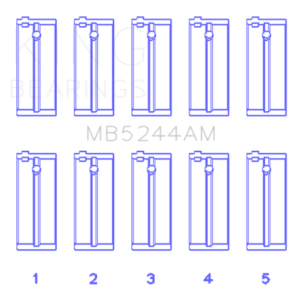 King Engine Bearings King Honda 91CI/1.5L D15A2/D15A3/D15B1/D15B2/D15B7/D15B8/D15Z1 (Size +1.0) Main Bearing Set
