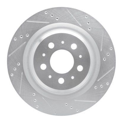R1 Concepts R1 17-25 Tesla Model 3 Rear Right Drilled & Slotted Silver Brake Rotor