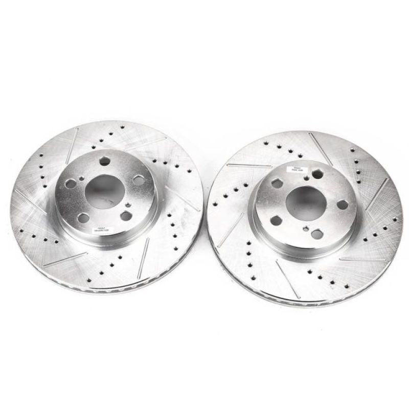 PowerStop Power Stop 09-10 Pontiac Vibe Front Evolution Drilled & Slotted Rotors - Pair