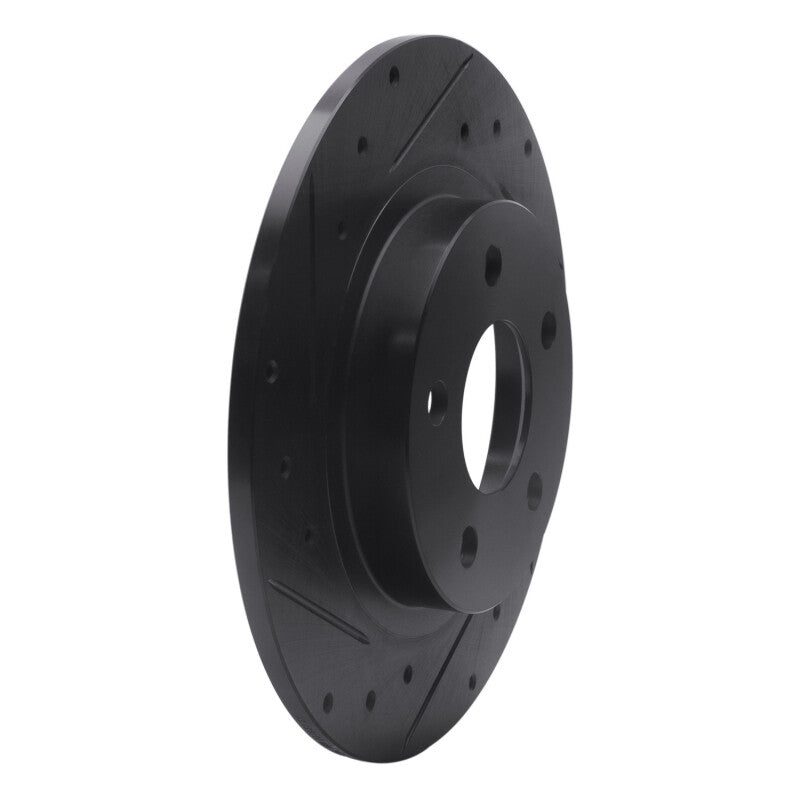 R1 Concepts R1 98-05 Buick Park Avenue Rear Left Drilled & Slotted Black Brake Rotor