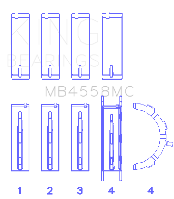 King Engine Bearings Ford Ecoboost 2.7L V6 (Size 0.05) Main Bearing Set