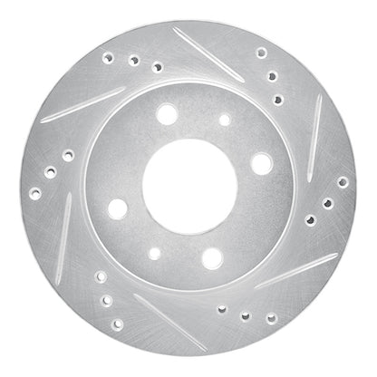 R1 Concepts R1 98-12 Dodge ATOS (Mexico) Front Right Drilled & Slotted Silver Brake Rotor