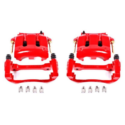 PowerStop Power Stop 05-14 Ford Mustang Front Red Calipers w/Brackets - Pair