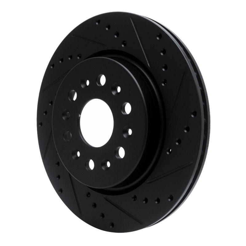 R1 Concepts R1 17-25 Buick Enclave Rear Right Drilled & Slotted Black Brake Rotor