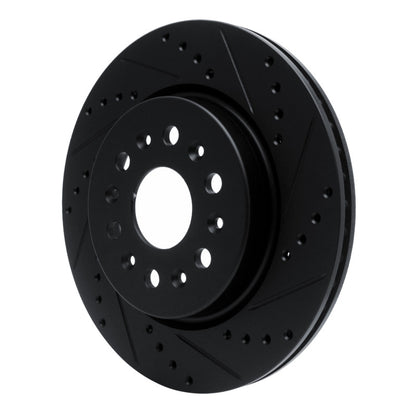 R1 Concepts R1 17-25 Buick Enclave Rear Right Drilled & Slotted Black Brake Rotor