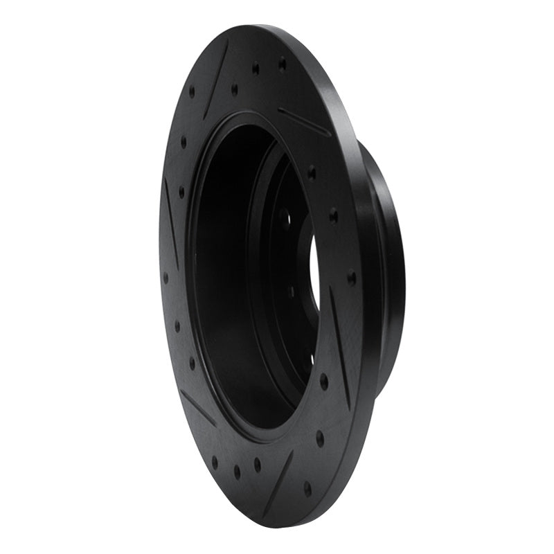 R1 Concepts R1 87-90 Acura Legend Rear Right Drilled & Slotted Black Brake Rotor