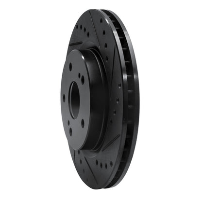 R1 Concepts R1 06-17 Suzuki Grand Vitara (Mexico) Front Right Drilled & Slotted Black Brake Rotor