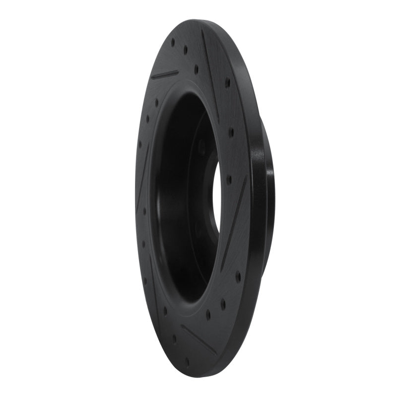 R1 Concepts R1 04-13 Mazda 3 Rear Left Drilled & Slotted Black Brake Rotor